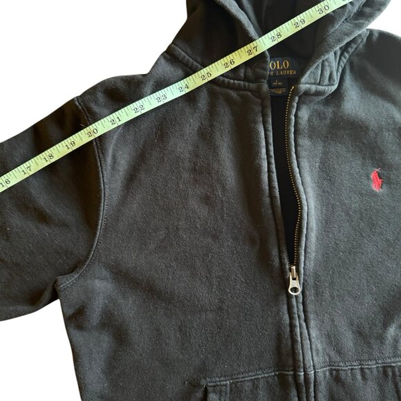 Polo Ralph Lauren Black Full Zip Hoodie Sweatshirt Youth Size L - Picture 5 of 6